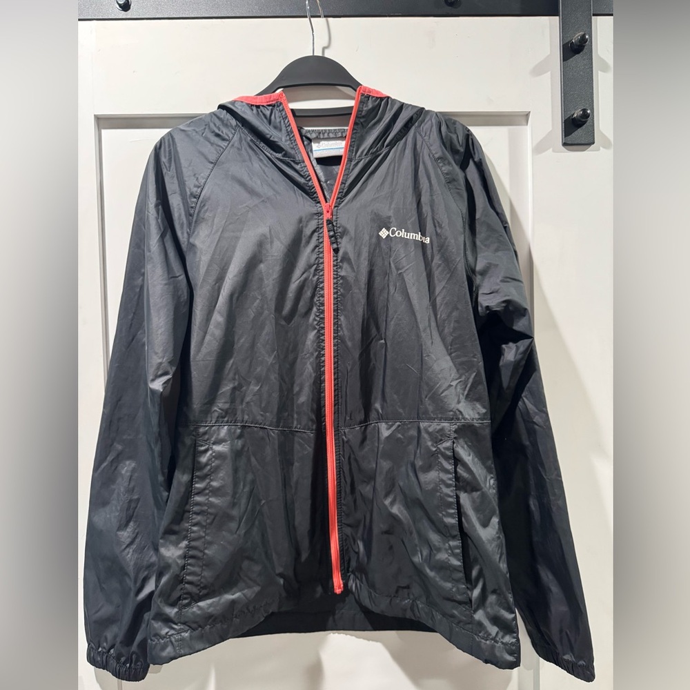 Columbia Black Jacket with Coral Trim